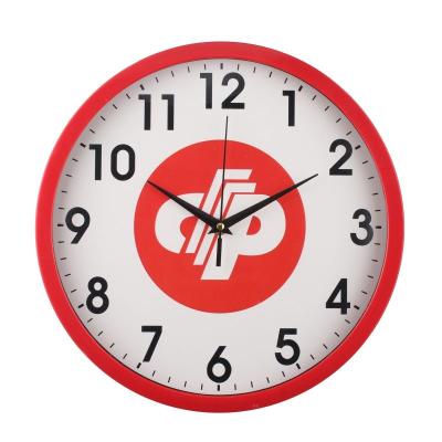 China Customized clock CLASSIC 12 inch advertising promotion gift plastic quartz analog wall clock cheap clockHot sale products for sale