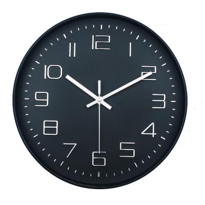 China Modern Design Home Style 3D Arabic Numeral Antique Decorative Gift Best Selling Round Plastic Wall Clock for sale