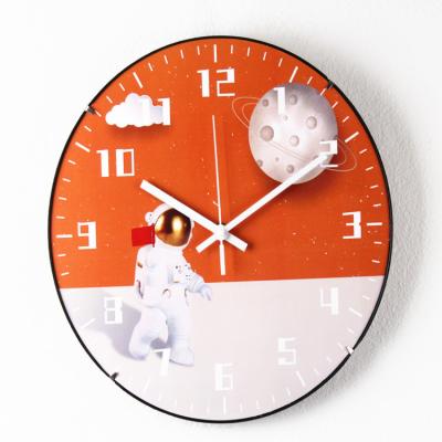 China Junxin antique style wall clock living room fashion clock household children's room bedroom cartoon space decoration creative wall for sale