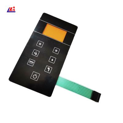 China Tast-Membran-Platten-Schalter LCD-freien Raumes des Fenster-0.3mm zu verkaufen