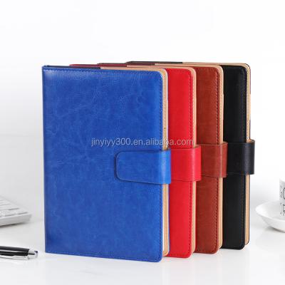 China Custom A4/A5/A6 Business Notepad 2020 Hardcover Book 2020 Logo PU Soft Cover Leather Notebook With Buckle for sale