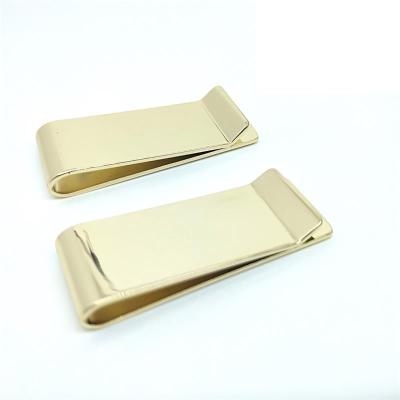 China 50*25Mm Brass Wallet Gift Stainless Steel Clip Laser Screen Printing High-grade Polishing Electroplating Logo Durable for sale