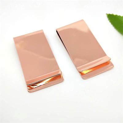 China Durable Red Copper Stainless Steel Wallet Clip Money Clip High Grade High Grade Wallet Electroplating Process for sale