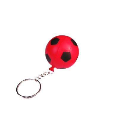 China Hot 8 Color Sports Promotion Rewards Gift Pendant Simulated Football PU Foam Chain Key Chain Pendant Pressure Ball for sale