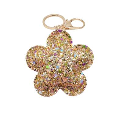 China Wholesale Promotional Gift Cash Gold Sequin Gold Powder Flower Platform Office Gift Chain Pendant Border only for sale