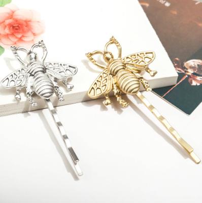 China European and American Sweet Matte Retro Bee Hairpin Exquisite Alloy Side Clip Metal Hairpin Temperament Street Hair Accessories for sale