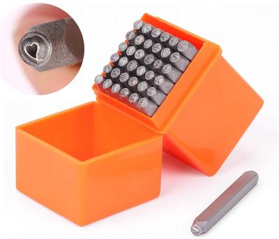 China 37PC Metal Letter Stamper Digital Punch Steel Number Steel Number Letter Set of 37 Pieces Digital English Punch for sale