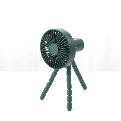 China Mini Tripod Fan 1800mah Portable Fan Car Seat Clip Fan Rechargeable Tripod Fan 3 Legs Baby Stroller Fan for sale