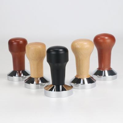 China Top Quality ZOGIFTS Espresso Coffee Tools Viable Press Wooden Smoothing Flat Base Tamper Dispenser for sale