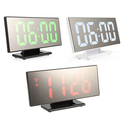 China LUMINOVA Zogift Digital Night Time Display LCD Light Table Night Time Mirror Clock Nap Desk Clock for sale