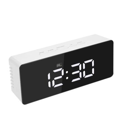 China New Fashionable LUMINOVA Zogift Temperature Desktop Mirror LED Multifunctional Electronic Digital Alarm Clock With Snooze Function for sale