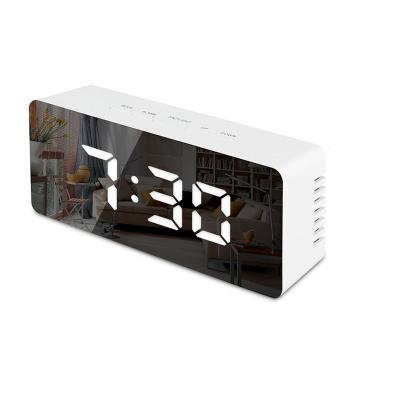 China LUMINOVA Zogift LED Mirror Alarm Clock Digital Nap Table Clock With Wake Up Light for sale