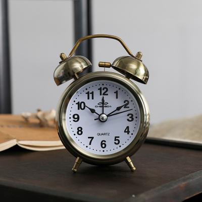 China Zogift High Quantity Antique Classic Style Metal Twin Bell Alarm Clock with Night Light and Loud Alarm for sale