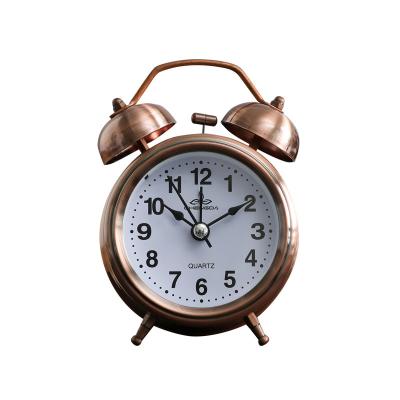 China Antique Style Zogift Style Metal Single Bell Twin Timed Alarm Clock With Light for sale