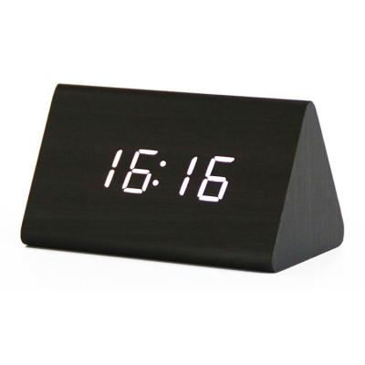 China Wooden Zogift LED Wooden Alarm Clock for sale