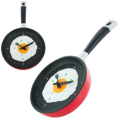 China 2019 Hot Sale Wall Clock Alibaba Fried Egg Pan Shaped Clock From Decration Zogift for sale