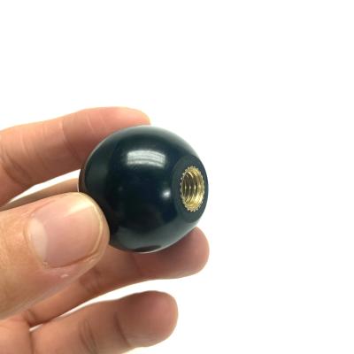 China Contemporary High Quality Plastic Round Hand Knob CNC Tracking Ball Handle Bakelite Ball Knob for sale