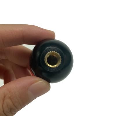 China Contemporary High Strength Bakelite Ball Buttons Lowest Price Whole Bakelite Buttons Inset Copper Sheathing for sale