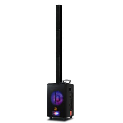 China PORTABLE Portable Blue Tooth Big Battery Trolley Large 80W Wireless Active Column Speaker CE Certificate for sale