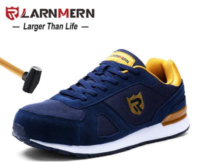 China Toe Brand Men's LARNMERN Italian Toe Safety Work Shoes Protective Reflective Anti-Sensational Breathable Steel Toe Light Weight for sale