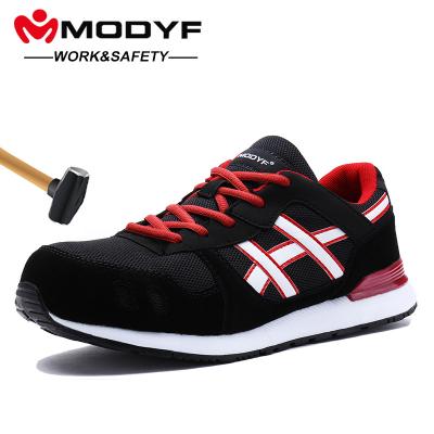 China Steel Toe MODYF Mens Work Wear Safety Shoes Anti-smash LARNMERN Fashion Work Sneakers Toe Cap Hombres Puntera De Acero Zapatos for sale