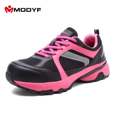 China MODYF Toe Woman Steel Toe Safety Shoes Protective Shoes Mesh Security Working Sneaker Breathable Work Light Non-slip for sale