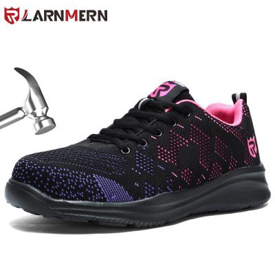 China LARNMERN Steel Toe Boots Women Lightweight Breathable Steel Toe Safety Shoes Construction Work Shoes For Lady for sale