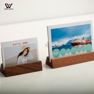 China Direct Solid Wood Card Base Postcard Base Desk Calendar Europe Factory License Plate Table Base for sale