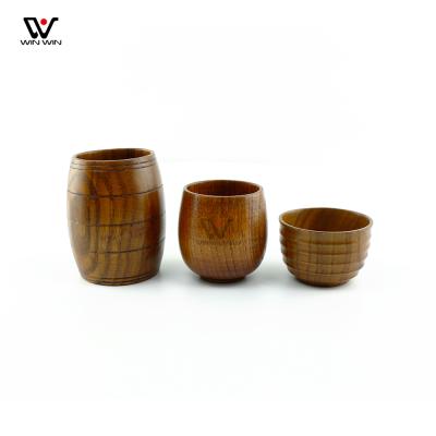 China Wholesale 150ml Eco-Friendly Sustainable Reusable Wooden Vintage Coffee Mug Handmade Custom Tea Cup for sale