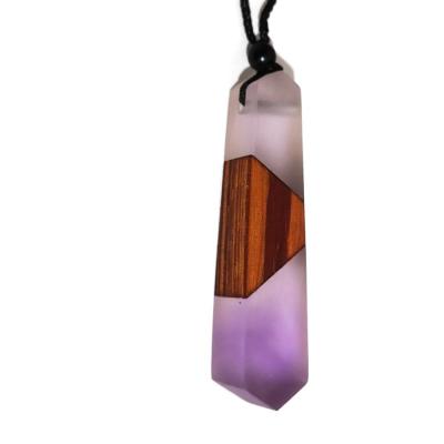 China Time Pendant Resin Solidification Jewelry Travel Chain Sweater Simple Fashion Necklace Solid Wood Handmade Pendant for sale