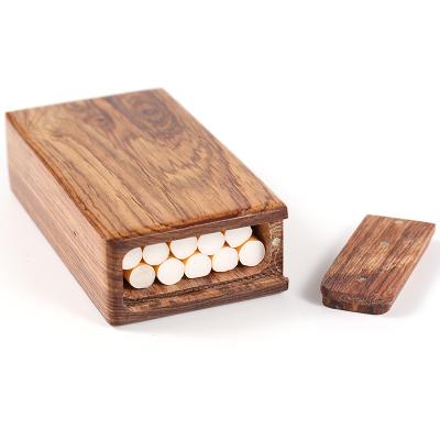 China 2021New Durable Gift Custom Logo Pattern Eco-Friendly Wooden Cigarette Case for sale