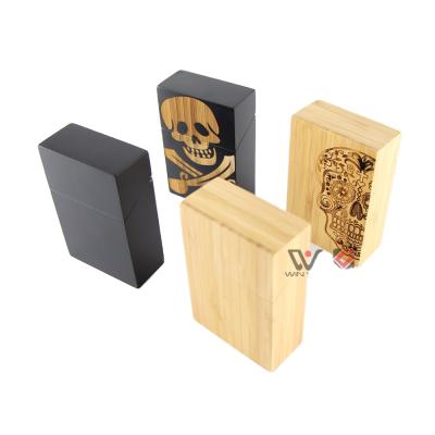 China Eco-friendly Wholesale Luxury Custom Cigarette Case OEM Cigarette Wooden Box Lid Smoke for sale