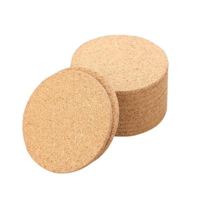 China Custom MDF Viable Cork Wood Coaster Tea Cup Mat Logo Printing Round Pad for sale