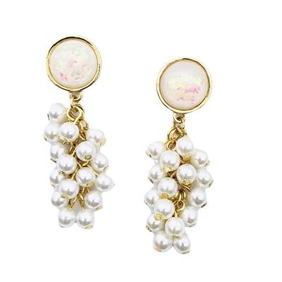 China Europe and America 2022 earrings shape jewelry exaggerated large luxury faux stone stunning Crystal Flower Stud Earrings Women for sale