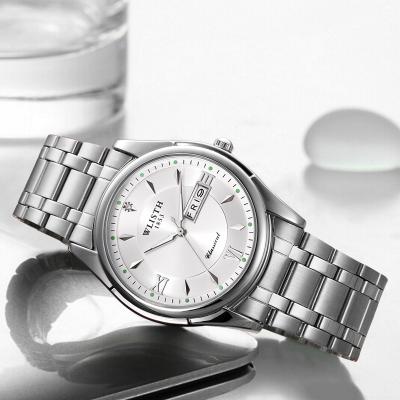 China 2021 Water Resistant 40mm Alloy Case Quartz Wrist Watch For Men Day Week Quartz Stainless Steel Watch for sale