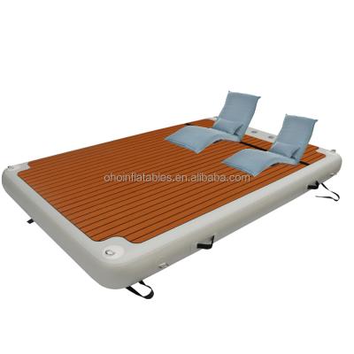 China For Swimming Platform Inflatable Sofa Inflatable Floating Island Foladable Sofa Metal Frame Sofa For Leisure Cotton Inflatable Swimming Platform for sale