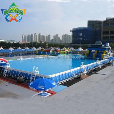 China Rectangular Flame Retardant Inflatable Metal Frame Tarpaulin Pool PVC Pool for sale