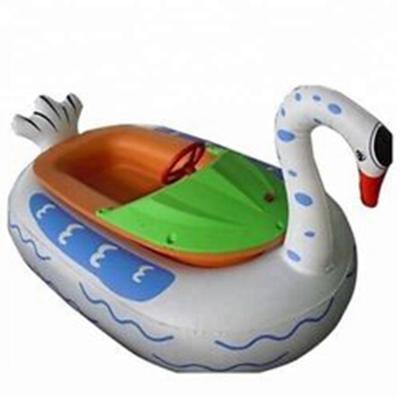 China Play On Pool 156*110*48cm High Quality Inflatables Swan Pedal Boat Kids OH Guangzhou Floating Electric Boat for sale