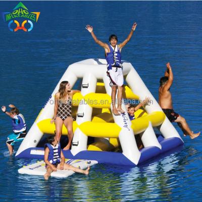 China Water Games Inflatable Climbing Water Games Inflatable Floating Jumping Square Games For Fun On The Lake / Sea for sale