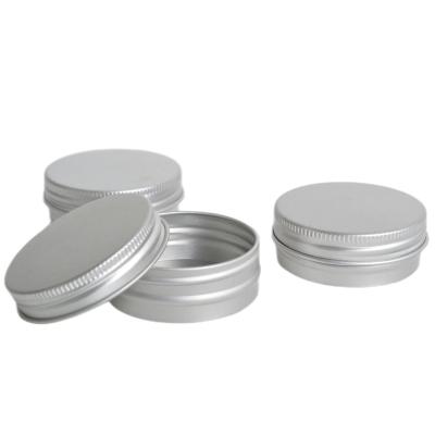 China Recycled Materials 5020# Aluminum Box 40ml Mini Spice Pill Metal Black Cosmetic Cream Mint Small Tin Candy Box With Screw Lid Jar for sale