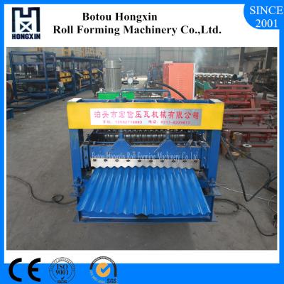 China Galvanized Plate Corrugated Sheet Roll Forming Machine 13 Rows Rollers for sale