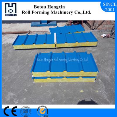 China ISO-Mineralwolle-Sandwich-Platten-Linie, leistungsfähige ununterbrochene Sandwich-Platten-Linie zu verkaufen