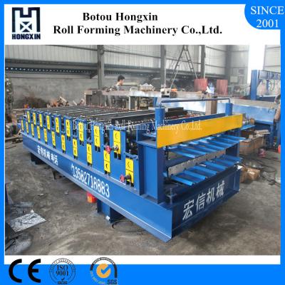 China Aluminiumprofil-trapezoide Blatt-Rolle, die Hauptleitungs-Leistungsstärke der Maschinen-4kw bildet zu verkaufen