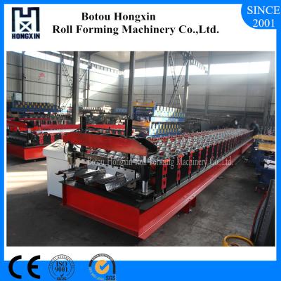 China Trapezoidal Profile Floor Deck Roll Forming Machine With Punching 30 Rows Roller for sale