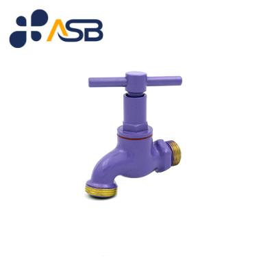 China Traditional Bib Hose Tap Purple Garden TAP - 5/8 Male Lilac Purple Anti Vandal Recycled for sale