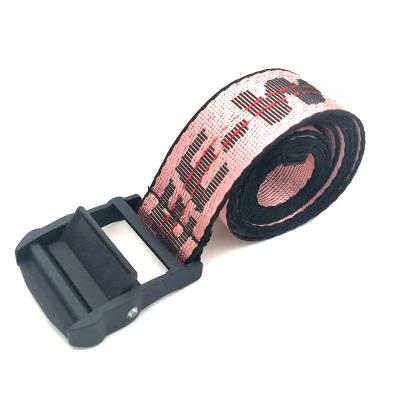 China Vaqueros del hierro de la correa de las correas del poliéster de Pin Buckle Cotton Fabric Belt el 130cm en venta