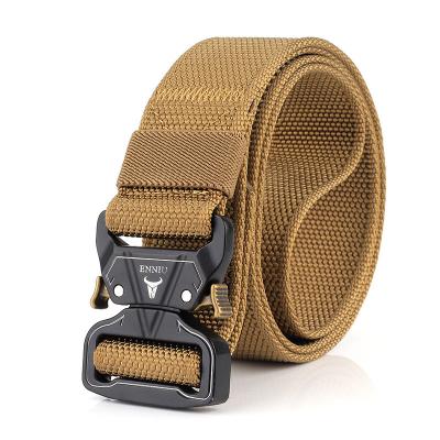 China Hunting Waist Fabric Web Belt Military Style 120cm Length Canvas Nylon for sale