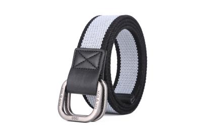 Cina Cinghia 3.8cm doppio Ring Buckle Belt Webbing del tessuto di cotone dei gommini di protezione in vendita