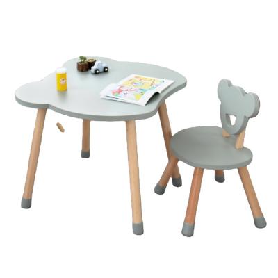 China Environmental Material Children Tables Wholesale Children's Furniture Sets Kids Table Study Desk Solid Wood Table Set for sale