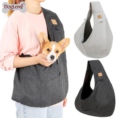 China New Design Sustainable Hugging Shoulder Pet Bag Carrier Sling, Wholesale Reversible Pet Carrier for sale